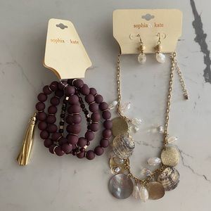 Bracelet and Necklace with Earrings